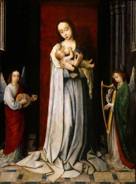 Madonna and Child with Two Music-Making Angels (La Virgen y el Niño con dos ángeles que tocan música)