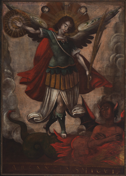 El Arcángel Miguel Victorioso sobre Satanás