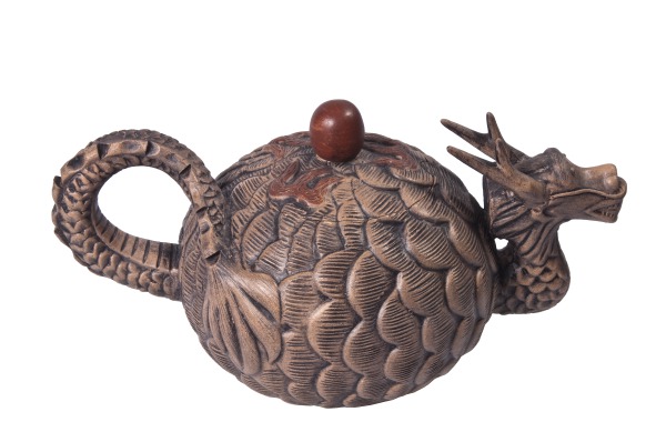 Yixing dragon teapot bearing a pearl (Tetera Yixing en forma de dragón con una perla )