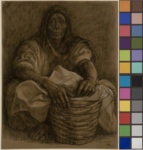 Mujer con canasta (Woman with Basket)