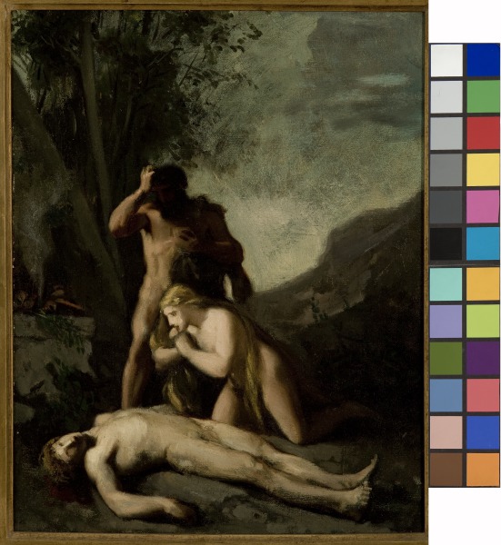 Oil sketch for Adam and Eve Finding the Body of Abel (Boceto al óleo de Adán y Eva al encontrar el cuerpo de Abel)