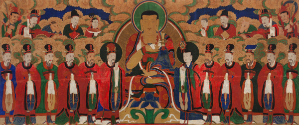 Buddha with attendants (Buda con asistentes)