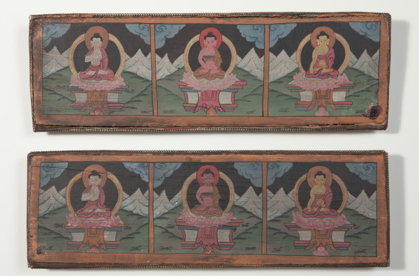 Par de cubiertas para manuscritos budistas