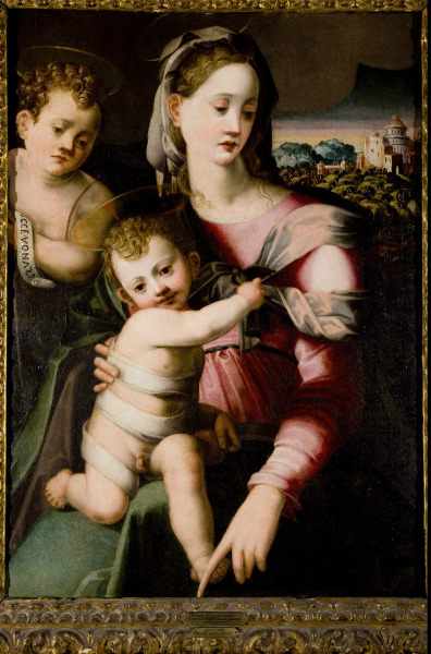 Madonna and Child with St. John the Baptist (Madona con niño y Juan el Bautista)
