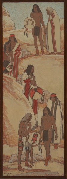 Hopi Men, Study for the mural (Hombres hopi, estudio para el mural)