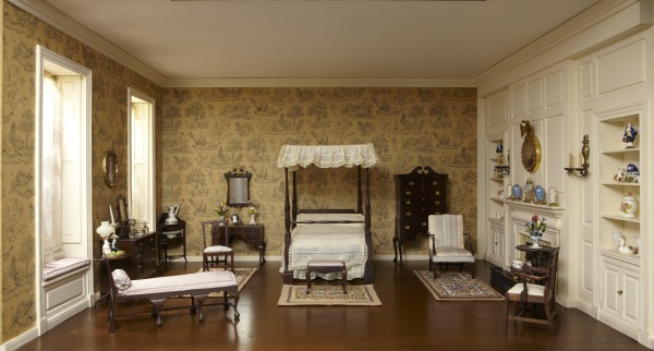 American Colonial Bedroom, 1740-1750 (Recámara colonial estadounidense, 1740-1750)