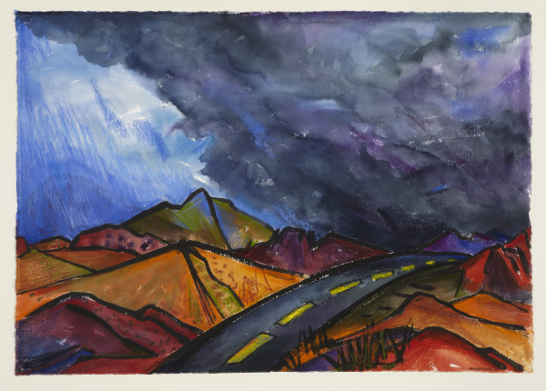 Sonoran Road in a Storm (Camino sonorense en una tormenta)