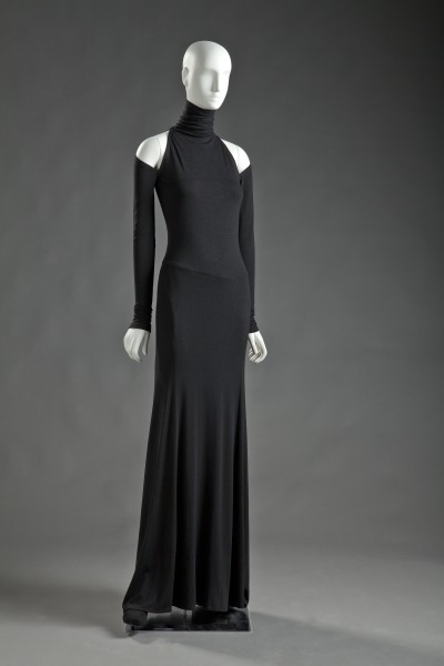 Long-sleeve black dress
